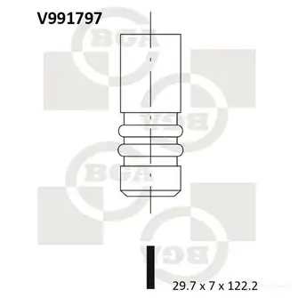 Впускной клапан BGA 3190329 V991797 1 WI8P изображение 0