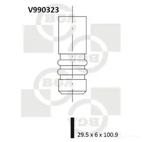 Впускной клапан BGA V990323 3190277 OD5 PV2K изображение 0