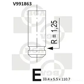 Впускной клапан BGA V991863 I1 EAC 3190339 изображение 1