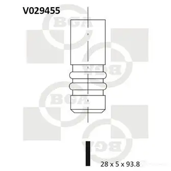 Впускной клапан BGA V029455 6UMVF X 3189696 изображение 1