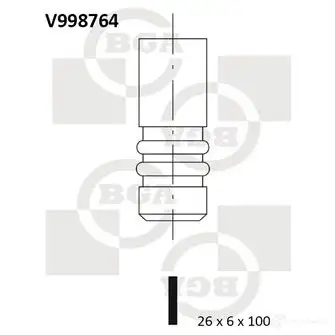 Впускной клапан BGA 2UYT E V998764 3190510 изображение 0