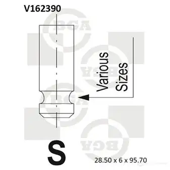 Впускной клапан BGA V162390 3189919 Q QK9E84