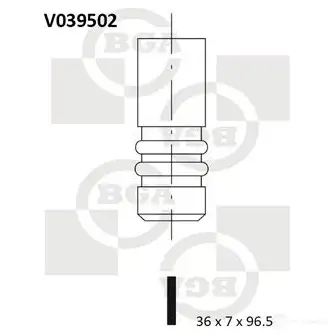 Впускной клапан BGA 3189805 YMRSMT A V039502 изображение 0