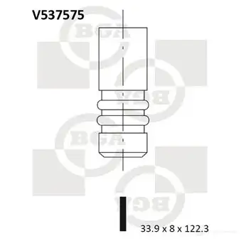 Впускной клапан BGA Z2WM 47I 3190223 V537575 изображение 0