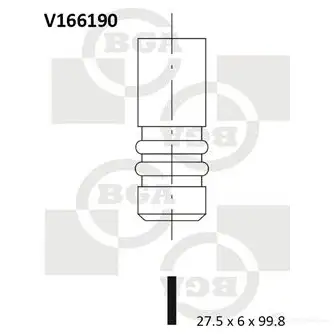 Впускной клапан BGA V166190 3190104 071F9L D изображение 0
