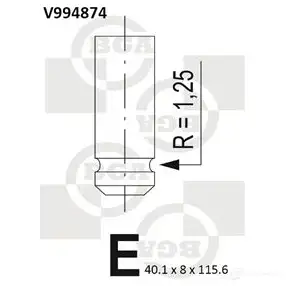 Впускной клапан BGA V994874 3190425 Y1 JQN