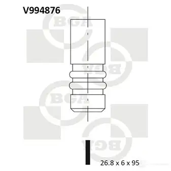 Впускной клапан BGA 3190427 V994876 4LD 7X6 изображение 0