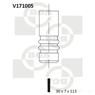 Впускной клапан BGA V171005 3190125 PTF 3XE изображение 0