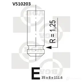 Впускной клапан BGA 3190155 V510203 PNF6 A