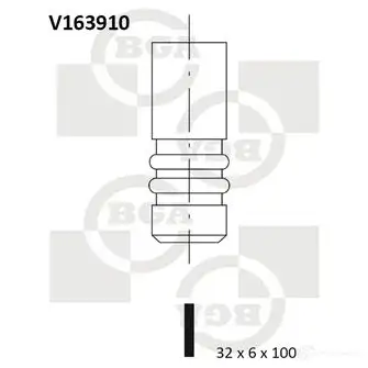 Впускной клапан BGA H G7M9 V163910 3189968