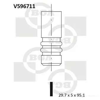 Впускной клапан BGA V596711 3190257 8K0 IK изображение 0