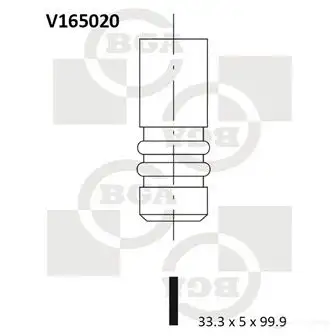Впускной клапан BGA CVI4N L 3190027 V165020 изображение 0