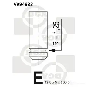 Впускной клапан BGA 3190433 V994933 ETEK XK изображение 1
