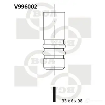 Впускной клапан BGA 3190445 4OQ J9A V996002 изображение 0