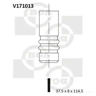 Впускной клапан BGA 90W1 6C6 V171013 3190127