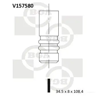 Выпускной клапан BGA 3189878 QEMS2 8J V157580 изображение 0