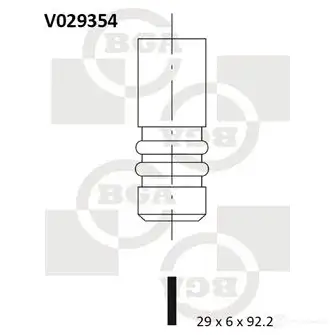 Выпускной клапан BGA V029354 GCX2E SS 3189689 изображение 4
