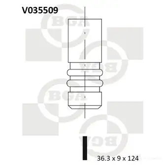Выпускной клапан BGA I M1XA V035509 3189772