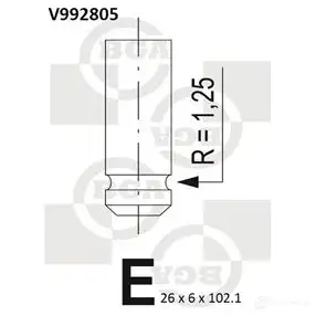 Выпускной клапан BGA 3190352 EJJ5SG Y V992805 изображение 0