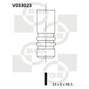 Выпускной клапан BGA 3189705 V033023 9Q GQYHM