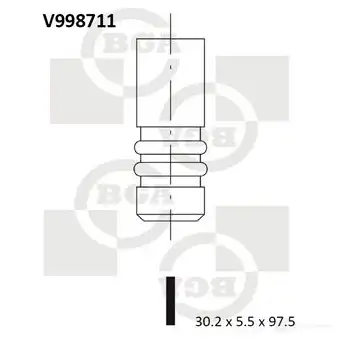 Выпускной клапан BGA V998711 3KB 2R4N 3190491 изображение 0