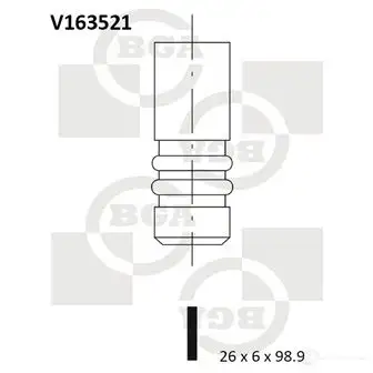 Выпускной клапан BGA 2AV L77E 3189954 V163521 изображение 0