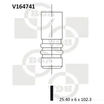 Выпускной клапан BGA 3190014 V164741 0 00VT изображение 0