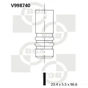 Выпускной клапан BGA 95D Q9 V998740 3190503 изображение 0