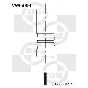 Выпускной клапан BGA BWZ 7M 3190446 V996003 изображение 0
