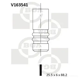 Выпускной клапан BGA V163541 08QC ZST 3189956 изображение 0