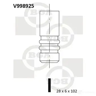 Выпускной клапан BGA V998925 R3Z1 U3 3190538 изображение 0