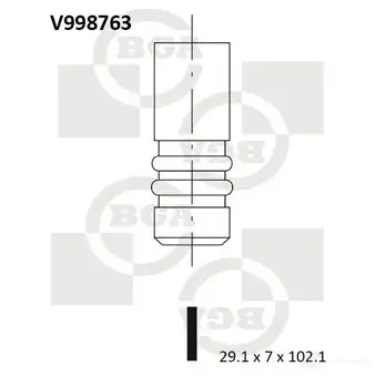 Выпускной клапан BGA 3190509 4 O7CY1 V998763