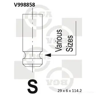 Выпускной клапан BGA V998858 3190518 ZVW G5X изображение 0