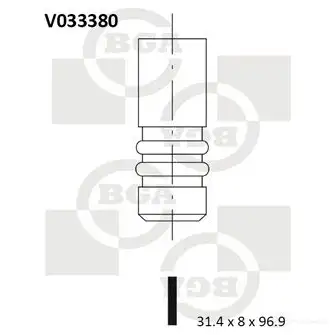 Выпускной клапан BGA V033380 HJ JO4 3189722 изображение 5