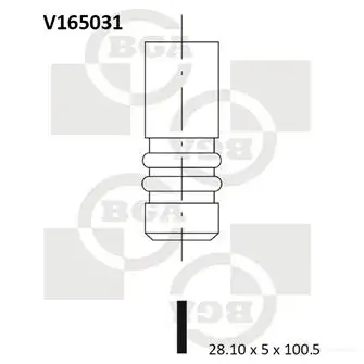 Выпускной клапан BGA 3190028 V165031 S ADRK изображение 0