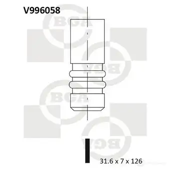 Выпускной клапан BGA 3190474 FL8SL AF V996058 изображение 0