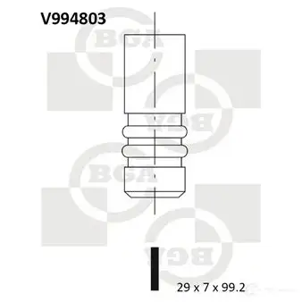Выпускной клапан BGA 3190420 V994803 KT9LT H4 изображение 0