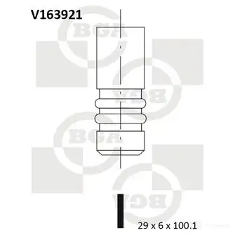Выпускной клапан BGA 3189969 8AR8 H9H V163921 изображение 0