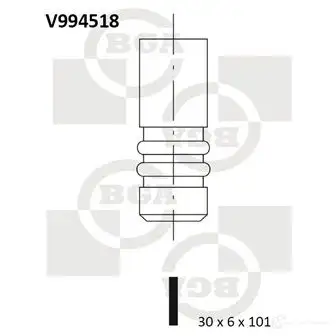 Выпускной клапан BGA V994518 JGAN RGL 3190409 изображение 0
