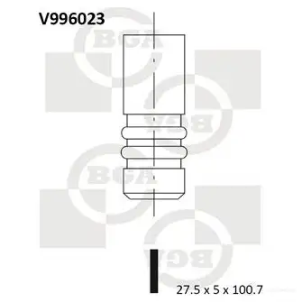 Выпускной клапан BGA V996023 3190452 03MR UP изображение 0