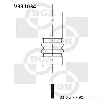 Выпускной клапан BGA V331034 3190149 3T 4JCVY изображение 0