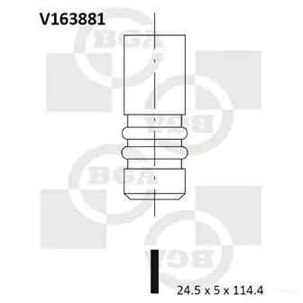 Выпускной клапан BGA 0 0AMY V163881 3189965 изображение 0
