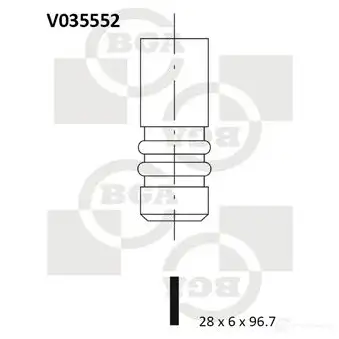 Выпускной клапан BGA 0VF 9J V035552 3189783 изображение 0