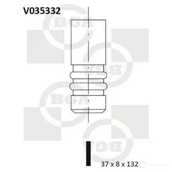 Выпускной клапан BGA V035332 3189746 E1X 92 изображение 0