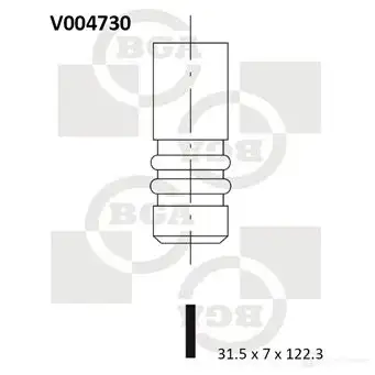 Выпускной клапан BGA V004730 A 29J8 3189536 изображение 0