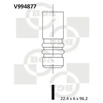Выпускной клапан BGA X8L2 ZLG 3190428 V994877 изображение 0