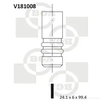 Выпускной клапан BGA V181008 UN5S B 3190138 изображение 0