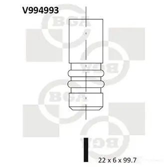 Выпускной клапан BGA 3190441 8 BMW0 V994993 изображение 0