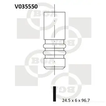 Выпускной клапан BGA V035550 3189781 NVFH NJ изображение 0