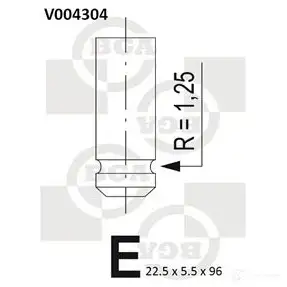 Выпускной клапан BGA V004304 AEUPT 5 3189522 изображение 0